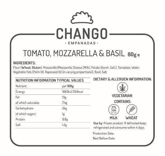 Tomato, Mozzarella & Basil (6 Units - Half a Dozen) - Chango Empanadas