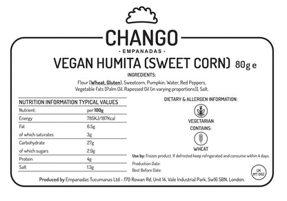 Humita Vegan (6 Units - Half a Dozen) - Chango Empanadas